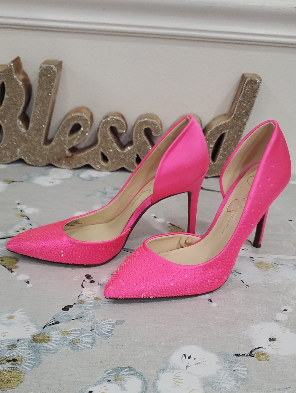 Jessica Simpson "Pazula" Hot Pink Pumps Size 6.5 Pointed Toe Stiletto Pumps